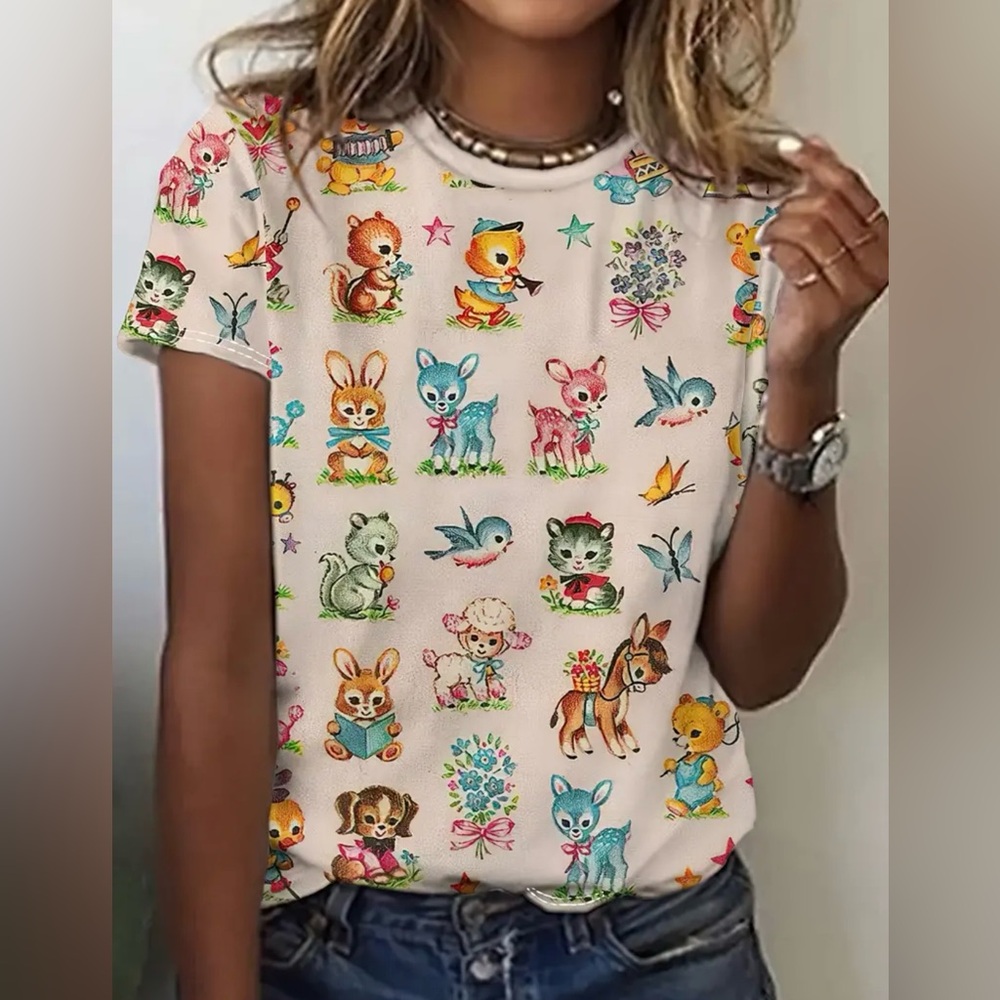 Cute animal tee